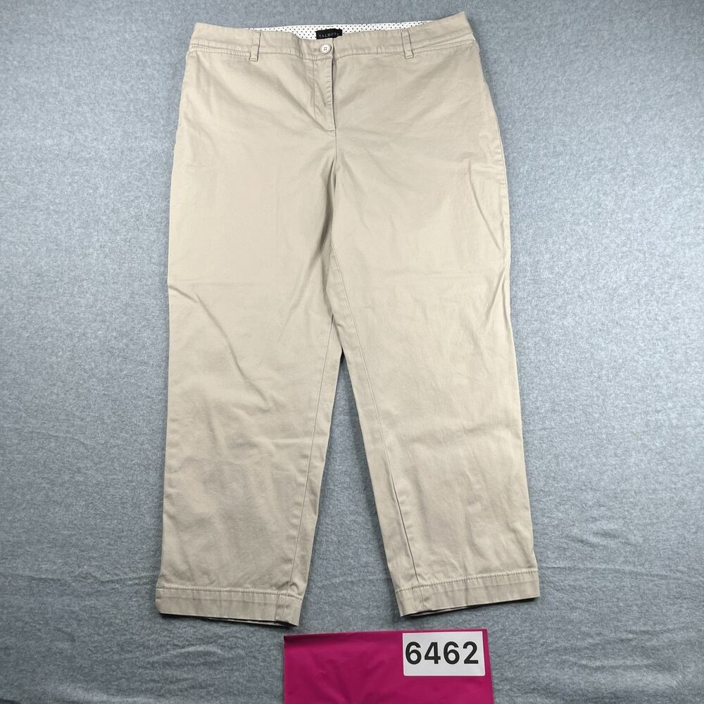 Talbots Perfect Crop Pant Womens Size 14 Beige Casual